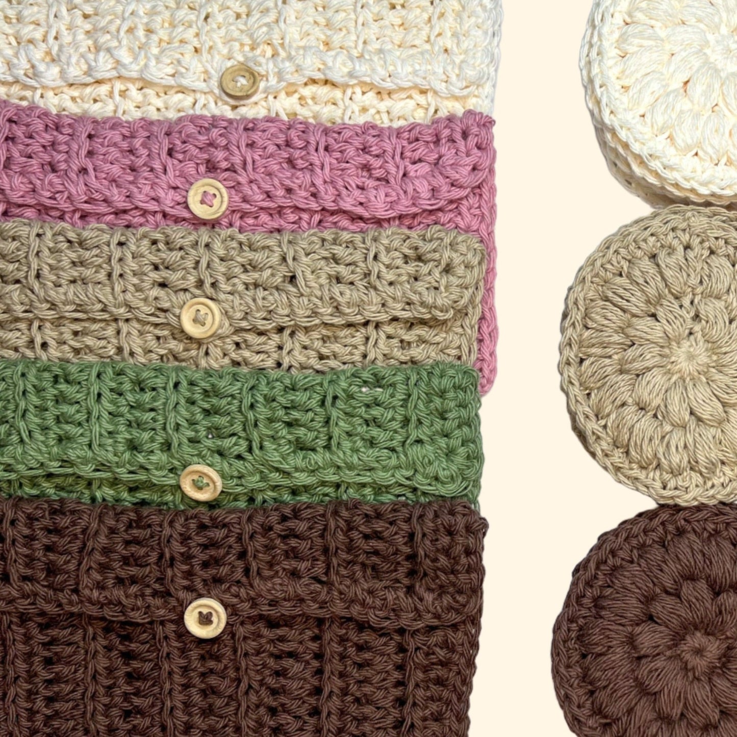 Organic Harmony Kit: Reusable Cotton Rounds & Purse